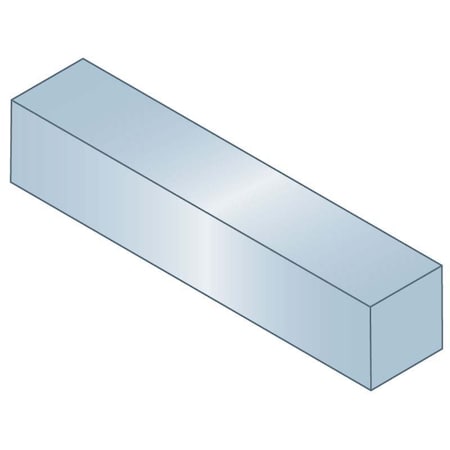 Mak-A-Key Key Stock, Carbon Steel, Zinc Clear Trivalent, 12 in L, 1/4 in W, 1/4 in H 5602500250-12